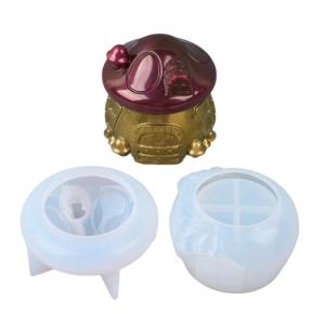 ขวดโหลเรซิ่นทรงเห็ดแม่พิมพ์ซิลิโคนพร้อมฝาปิดที่ใส่แม่พิมพ์ซิลิโคนสำหรับเรซิ่นอีพ็อกซี่ของตกแต่งบ้าน