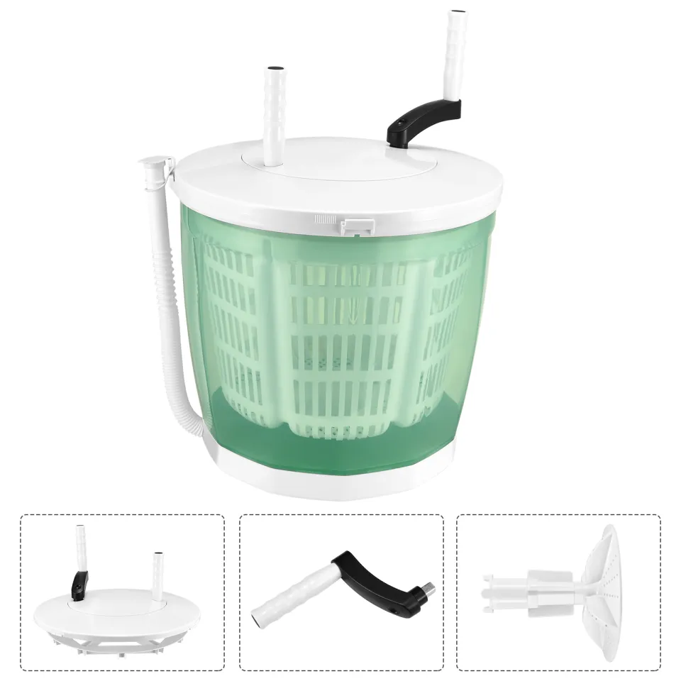 2-In-1 Mini Washing Machine And Spin Dryer Holds Up To Kg Portable  Hand Cranked Non-Electric Top Washer/Dryer For Camping, Caravans