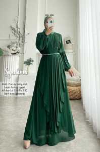 Zahira1808 Gamis Syalima Dress Bahan Ceruty Baby Doll Aplikasi Mote Jait Import Gamis Syari Murah Trendi Baju Syari Muslim Wanita Ibu Terlaris Baju Pesta Best Seller Gamis Gamis