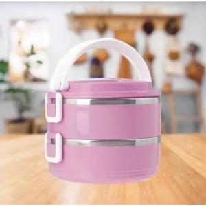 Stackable Thermal Lunch Stainless Steel Hot Food Bento Portable Home Insulated Meal School