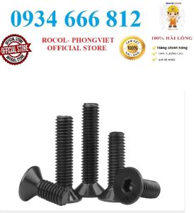 Set 10 cái và 5 cái M3-M10 bulong lục giác chìm đầu bằng M3-M10 thép mạ đen cấp bền 10.9