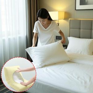 ปลอกหมอนแบบใช้แล้วทิ้ง2ใบสำหรับการเดินทางเพื่อสุขอนามัยและการ Comfort วัสดุระบายอากาศที่อ่อนนุ่มสำหรับหมอนขนาดต่างๆ