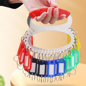 Stainless Steel Key Disk 28 Bit Key Plate Key Organizer with 28 Key Rings and Key Tags Labels