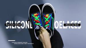 Silicone Elastic Shoelaces Elastic Shoe Laces Special No Tie Shoelace for Men Women Lacing Rubber Zapatillas