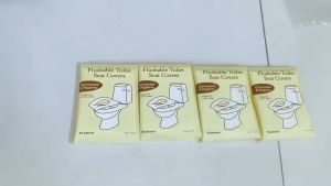 10PCS Flushable Disposable Toilet Seat Cover Portable Bathroom Toilet Bowl Seat Covers Universal