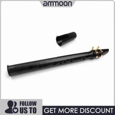 ammoon Fangzi สีขาว Mini Pocket แซ็กโซโฟนแบบพกพา Little Sax พร้อมกระเป๋าถือสีดำ Woodwind Instrument
