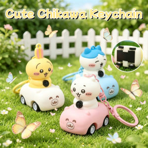 Chiikawa Pull Back Toy Car Keychain Bag Pendant Mini Toy Kids Boys Gift Cute Collectible