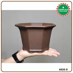 Pot Bonsai Keramik Segi Delapan