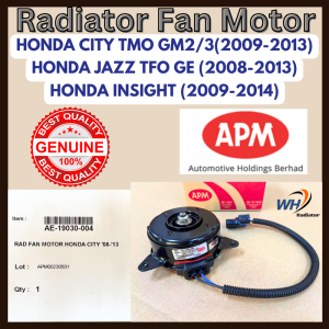 100% ORIGINAL APM HONDA CITY TMO GM2&3 / JAZZ TFO GE / INSIGHT ZE2 Radiator Fan Motor (PASSENGER SIDE) Kipas Motor Fan