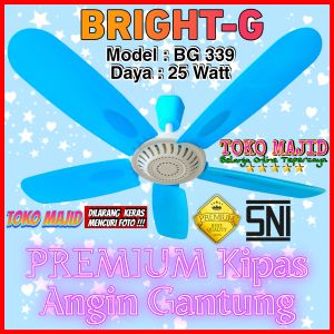Bright-G BG 339 25 Watt Premium SNI Kipas Angin Gantung 5 Baling Ceiling Hanging Fan Kabel Listrik