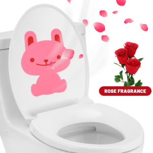 3Pcs Animal Toilet Deodorant Stickers Cartoon Rose Lemon Jasmine Fragrant Toilet Stickers Remove Odor Toilet Decoration Sticker