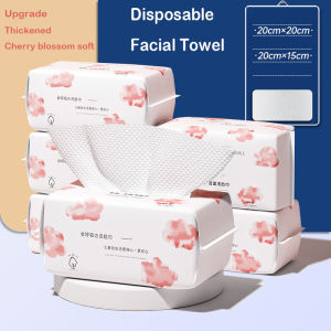 100pcs Disposable Facial Tissues Cotton Soft Dry & Wet Pearl Pattern Cleaning Face Towel Remove Makeup Towel