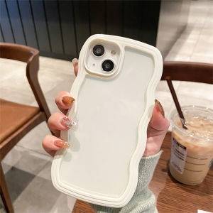 Macaron Wave Frame Phone Case For IPhone 15 13 12 11 14 Pro Max X XS Max XR 8 7 Plus 13 Pro Max SE 2020 2022 Casing Clear Soft Silicone Shockproof Cover