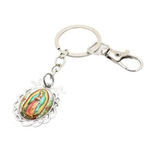 Our Lady of Guadalupe Keychains Elegant Baptism Present Christian Religious Keyring for Baptisms Communions and Retreats