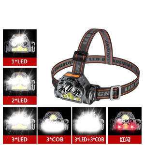 USB Rechargeable Headlight COB Outdoor Headlamp COB+ XPE Light Head flashlight Charging lighting With Magnet USB ชาร์จไฟหน้าซังกลางแจ้งไฟหน้าซัง + XPE แสงหัวไฟฉายชาร์จไฟด้วยแม่เหล็ก ไฟ USB พร้อมแม่เหล็ก ไฟ LED COB + XPL พารามิเตอร์: วัสดุ: ABS รุ่น LED: