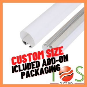 LUMY【0.5M/1M/1.5M/2M】O Shape LED Light Linear Strip Aluminium Profile LED Casing with Milky Diffuser Lampu LED - L30