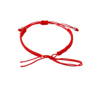 Hợp Thời Trang Nửa Hoàn Thành chỉ đỏ Vòng tay trang sức Đỏ Dây chuyền bện Vòng đeo làm thủ công Cho Phụ Nữ Cô Gái Có Thể Điều Chỉnh