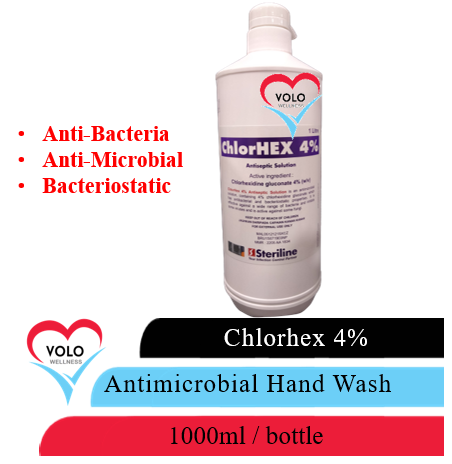 Chlorhex 4%, Antiseptic Chlorhexidine Solution Hand Wash (1000ml/bottle ...