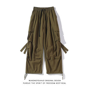 cargo pants korean style celana panjang pria harem hip hop casual  Celana panjang cowok keren  sweatpants hitam celana jogger cargo pria import celana remaja celana loose pants fashion celana lurus highwaist