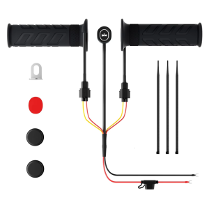 Sưởi ấm tay lái Hệ thống 6 cài đặt nhiệt độ cài đặt trước 12v xe máy bọc tạo nhiệt cho tay nắm điều khiển mô tô cho 22mm 7/8 tay lái