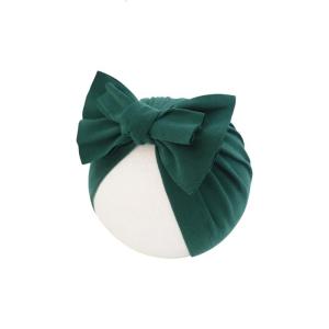 2025 Children Solid Color Headscarf Hat Baby Bowknot Turban Hat Soft Indian Hat Breathable Headwear Photo Props