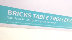 BRICKS TABLE TROLLEY CASE (with 50 pieces blocks toys)
