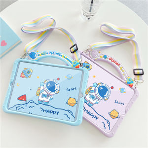 Case IPad 5 6 2017 2018 Air 1 2 Pro 9.7 Inch Softcase Casing Karakter Stand Cover Kesing Berdiri Anak Kid Lucu Soft Silicone IPAD Gen 5th A1822 A1823 6th A1893 A1954 Air 1st A1474 A1475 A1476 A1484 Air 2nd  A1566 A1567 Pro A1673 A1674 A1675