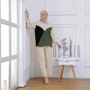 One Set Melya Setelan Wanita Crinkle Airflow By Olivia Dress