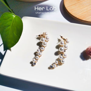 Her Lab Jewelry | Womens Stud Earrings Crystal Floral Embossed on Earrings Real Gemstone Earrings New Fashion Korean Style Classic Engagement Luxury Crystal Earrings with Zircon Surroundings for Beautiful Banquets Free Jewelry Box