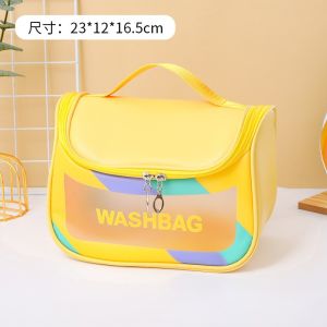 SAVE Waterproof TPU Cosmetic Wash Bag Makeup Pouch Transparent Storage Bag Travel Organizer Portable Large Toiletries Bag
