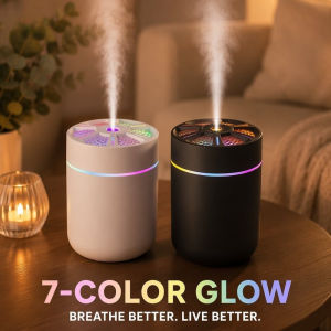 Portable Aroma Diffuser Humidifier Mini Air Humidifier Usb Powered Car Home 7 Color Night Light