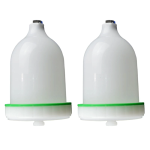 2 Pack Industrial Cups 600ml Suitable With sprayer Guns Sturdy Nylon Construction Stainless Adapters