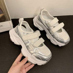 [Free Shipping] Pink Thick-Soled Open-Toe WomenS Sandals New For Summer 2026 Featuring A Refreshing And Breathable Design With Velcro Straps
