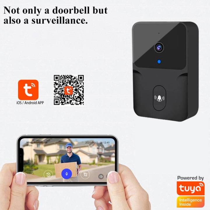 M8 Tuya Video Doorbell WiFi Wireless Outdoor DoorBell IR Night
