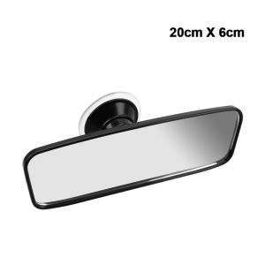 Car Rear View Mirror with Suction Cup Anti Glare Wide Angle HD Auto Inside Rearview Mirror 360 Degrees Adjustable Reduce Blind Spots Universal