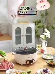 4-Compartment Electric Hot Pot 6L Removable Multifunctional Pot Zone-Specific Temperature Control