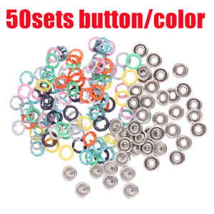 JIANTAI 1Pc Plier & 50Sets 9.5mm Metal Snap Button Kit Fasteners Press Studs Bouton Pression Fasteners for Installing Clothes Bag