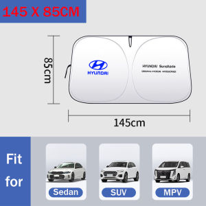 2024 Upgraded Lightweight Aluminum Foil Foldable Front Windshield Sunshade for Hyundai IX25 IX35 Elantra Accent I30 Lafesta Avante  Lavita Santa Fe Solaris