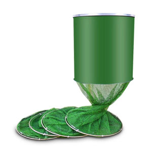 WBOTPH Fishing Tackle Outdoor Collapsible Folding Aluminum Fishing Basket Fish Net Fish Trap Shrimp Cage Fishing Cage