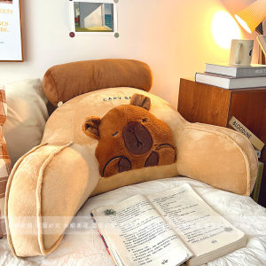 หมอนอิงคัปปิบาลาหมอนอิงหัวเตียงนุ่มเบาะรองหลังขนาดใหญ่สำหรับนักเรียนหอพักหมอนรองเอวบนเตียงหมอนกอดโซฟา