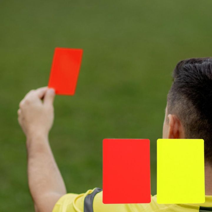 BEIZAIY PVC PVC Football Referee Warning Card Yellow Card Red Card Football Referee Cards