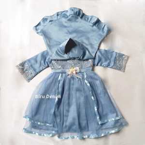 Gamis Bayi Warna Denim Sky Blue 6 12 Bulan Terbaru 2024 Setelan Hijab Baju Muslim Anak Perempuan 2 3 Tahun Terlaris Warna Biru Denim Blue Gaun Dress Muslimah Bahan Velvet Premium KA65