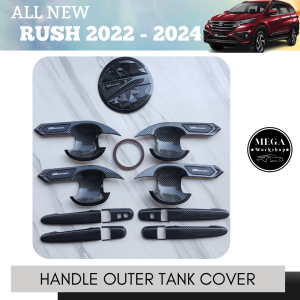 Paket Handle Outer Tank Cover Mobil All New Rush 2022 - 2024 GR SPORT Carbon