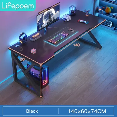 Gaming Table 160CM Computer Table Meja Komputer Meja Gaming Black PC Table Home Office Table High Quality Computer Desk