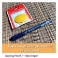 Drawing Pen 0, 7mm Buat Sket Gambar  Dan Penghapus Krayon Faber-Castell Oval Peralatan Menggambar. 