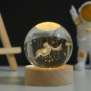 Đèn Ngủ 3D Quả cầu pha lê phát sáng bảng ghi chú led (tặng kèm búttẩy)đèn led trang trí phòng ngủ bàn làm việc ( tặng kèm cốc sạc)