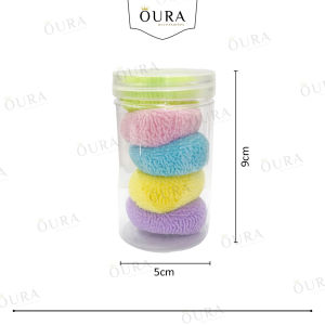 Ikat Rambut Donat 5 Pcs Kunciran Puffy Wanita Remaja Anak Karet Korean Style Mix Rainbow Fashionable Aksesoris