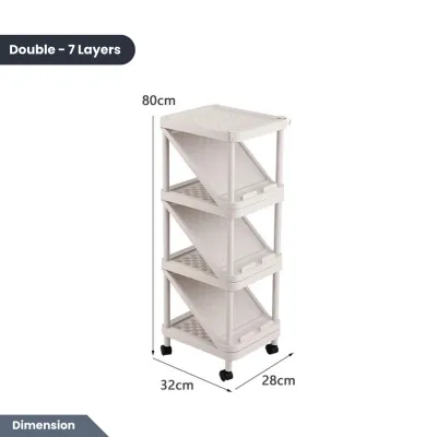 Easyhome.sg Slim Movable BTO/HDB Shoe Rack | Narrow Space Storage Rack | Waterproof Shoe Rack