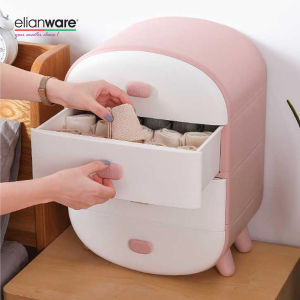 Elianware 4 Layer Portable Wardrobe Underwear Bra Inner Tudung Sarung Organizer Storage Box with Compartment