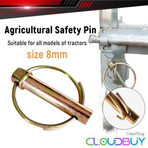 C.B.【Ready in Stock】 1Pc Heavy Duty M8 Safety Insurance Pin Agricultural Tractor Hanging Pin